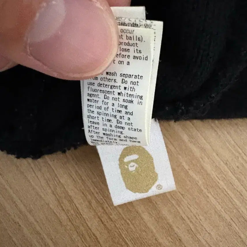 [BUNJANG] BAPE One Point Monkey Beanie Black / 베이프 원포인트 사루 비니 블랙