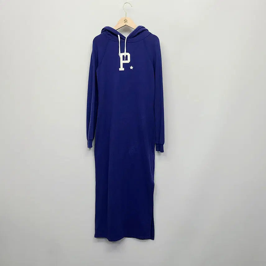 [BUNJANG] Polo Ralph Lauren Side Split Maxi Dress (Blue/XS) / [희귀매물] 폴로 랄프로렌 후드 사이드 스플릿 맥시 드레스 (블루/XS)