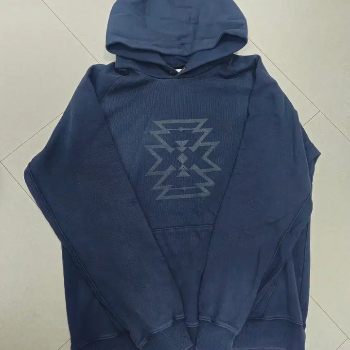 [BUNJANG] Ourselfs Washed Cotton Sweat Hoodie Navy / [2] 아워셀브스 워시드 코튼 스웻 후드티 셔츠 네이비