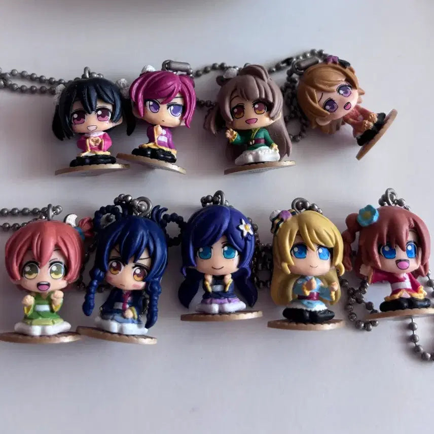 [BUNJANG] Love Live! Muse Mini Figure Keyring Set / 러브라이브 엔젤릭엔젤 뮤즈 미니 피규어 키링 세트 마스코트 가챠 스윙