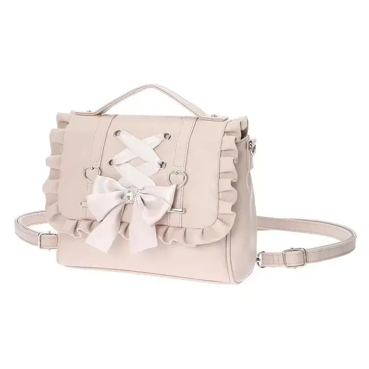 [BUNJANG] Pink Ribbon Gyaru Mine-kei 2-Way Backpack / [SALE/*예약구매*] 핑크 리본 갸루 지뢰계 백팩 2way 가방