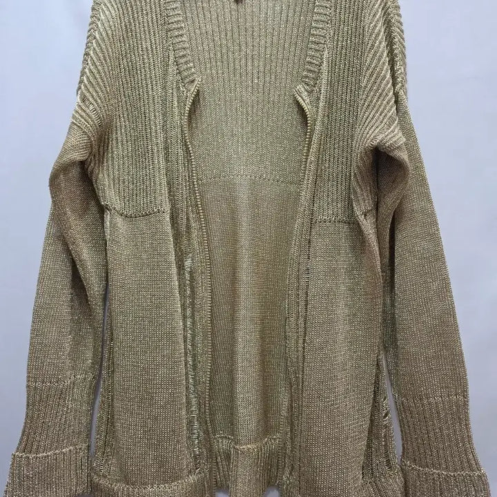 [BUNJANG] Burberry Metallic Gold Knit Cardigan / (정품)버버리 메탈릭 골드 니트 가디건