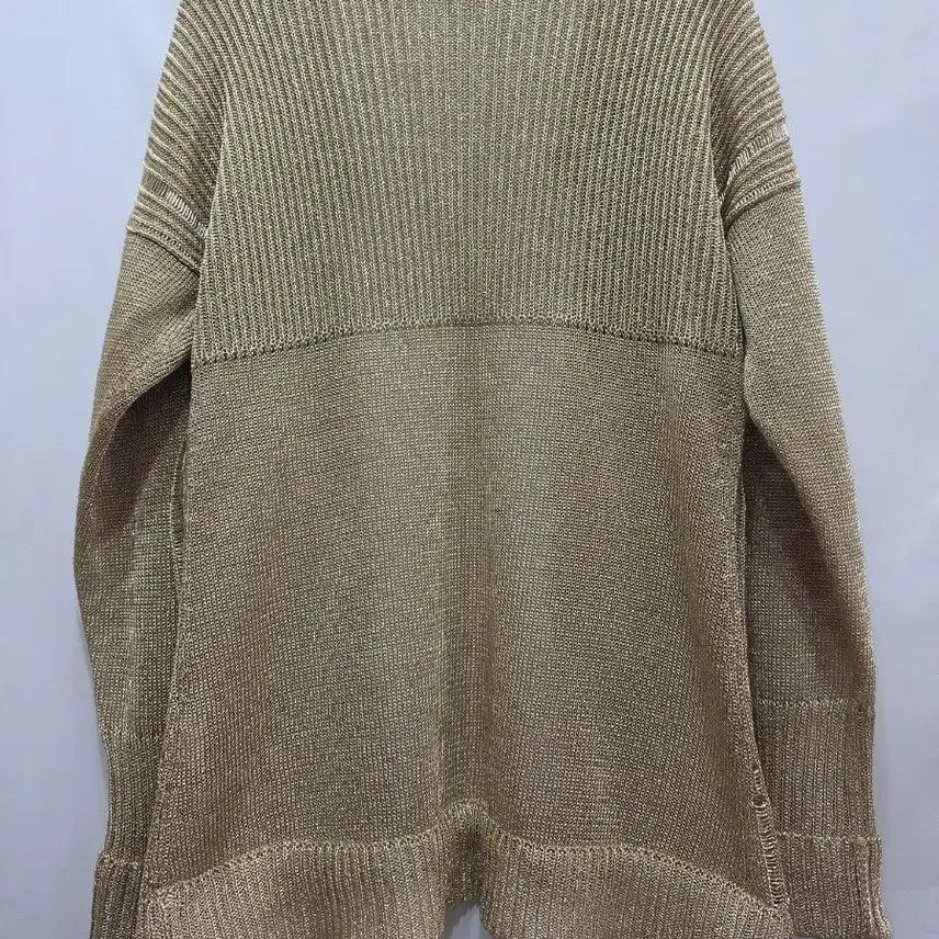 [BUNJANG] Burberry Metallic Gold Knit Cardigan / (정품)버버리 메탈릭 골드 니트 가디건