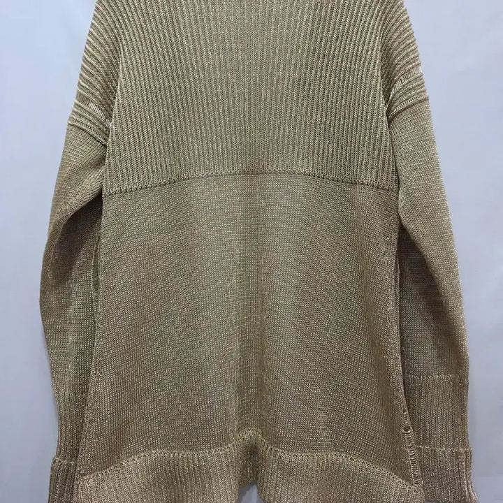 [BUNJANG] Burberry Metallic Gold Knit Cardigan / (정품)버버리 메탈릭 골드 니트 가디건