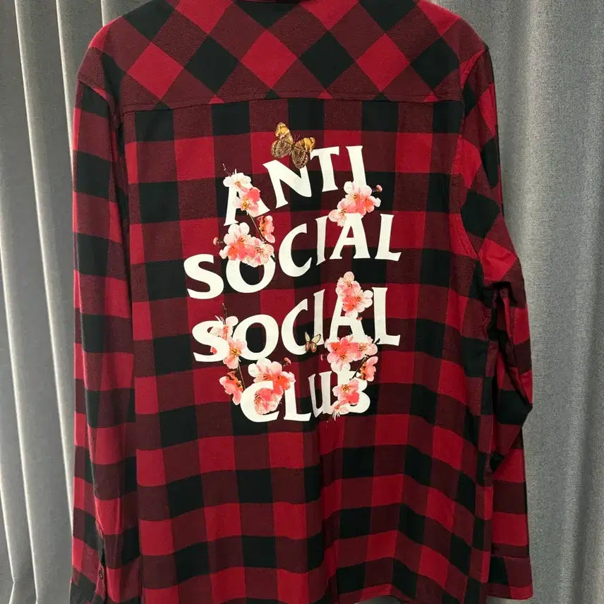 [SOLD OUT] (XL) 안티소셜소셜클럽 플란넬 체크 셔츠 레드