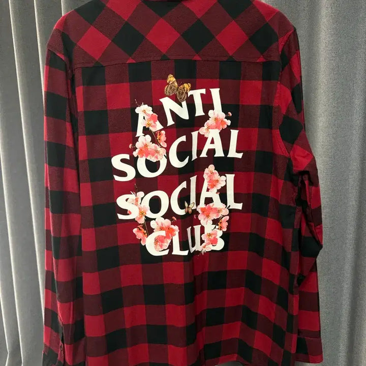 [SOLD OUT] (XL) 안티소셜소셜클럽 플란넬 체크 셔츠 레드