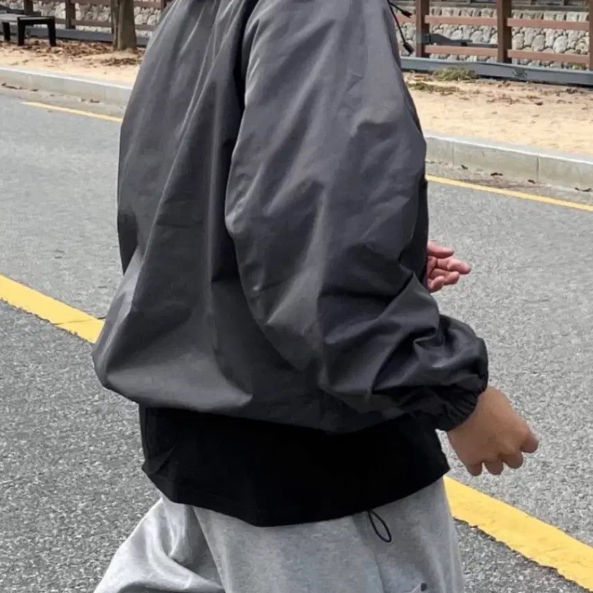 [BUNJANG] Terix Goppcore Windbreaker Charcoal 3XL Jacket / 테릭스 고프코어 바람막이 차콜 3XL(120)사이즈 판매합니다.[새상품]