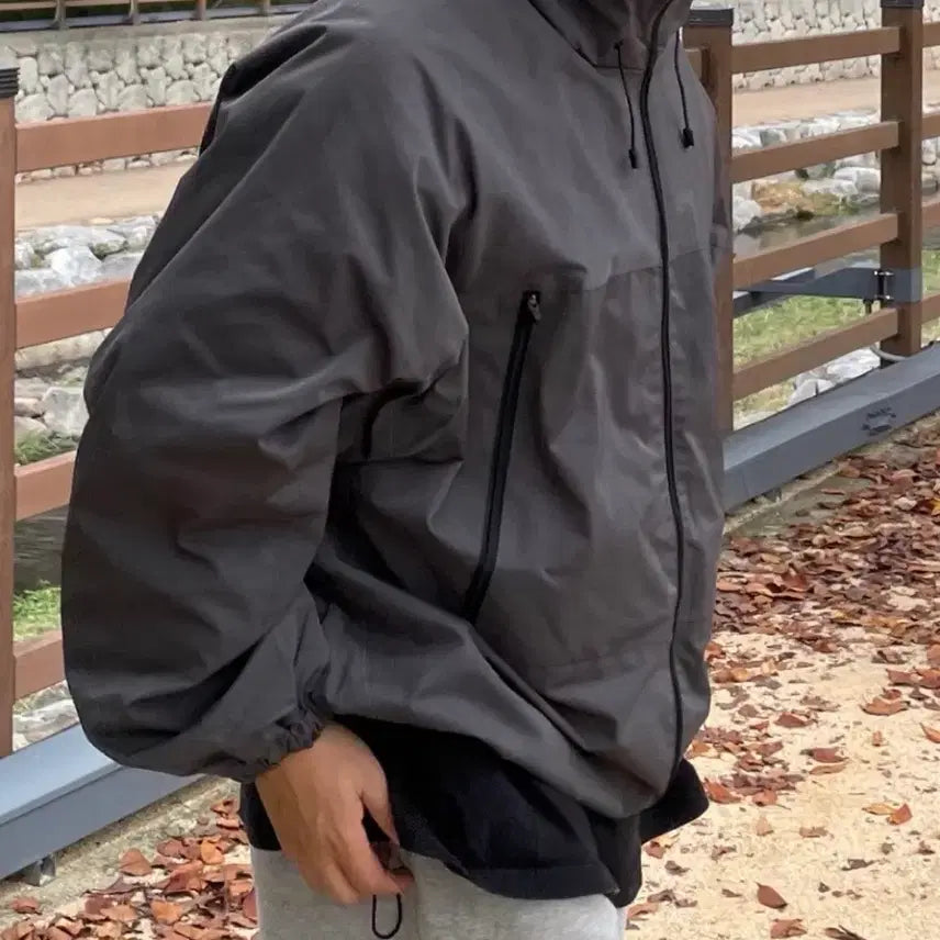 [BUNJANG] Terix Goppcore Windbreaker Charcoal 3XL Jacket / 테릭스 고프코어 바람막이 차콜 3XL(120)사이즈 판매합니다.[새상품]