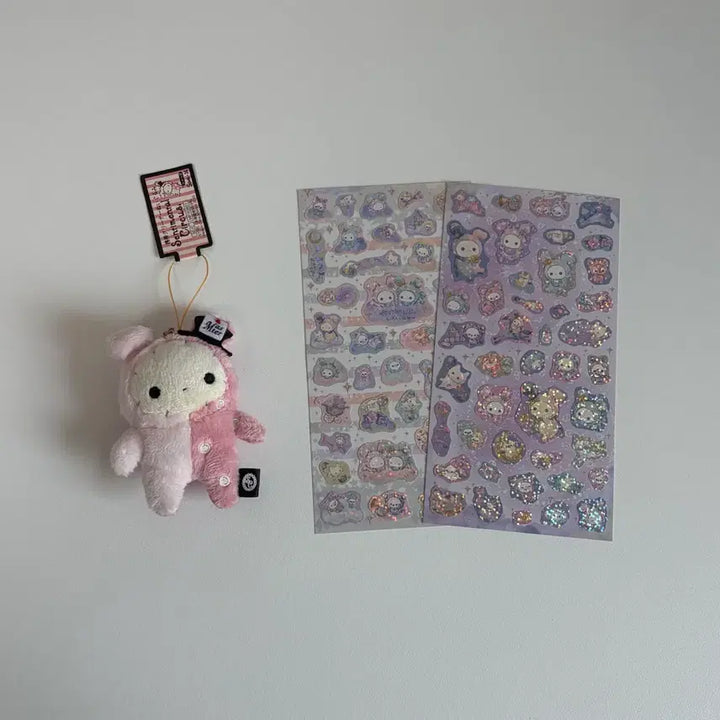 [BUNJANG] Sentimental Circus Plush Keychain + Sticker Bundle Set / 센티멘탈 서커스 인형 키링 + 스티커 일괄 판매