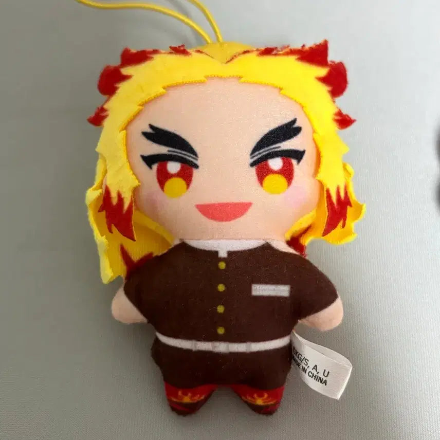[BUNJANG] Demon Slayer Kyojuro Rengoku Plush Doll / 귀칼 누이 가챠 렌고쿠
