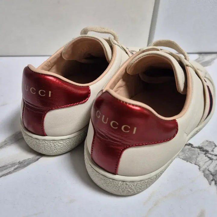 [BUNJANG] Gucci Ace Sprite Logo Sneakers (Size 34.5) / (정품) 구찌 에이스 스프라이트 로고 밴딩 스니커즈 운동화 34.5