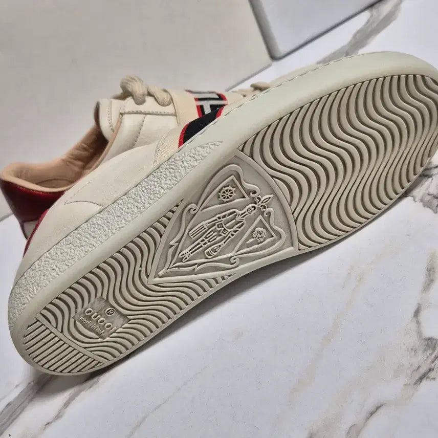 [BUNJANG] Gucci Ace Sprite Logo Sneakers (Size 34.5) / (정품) 구찌 에이스 스프라이트 로고 밴딩 스니커즈 운동화 34.5