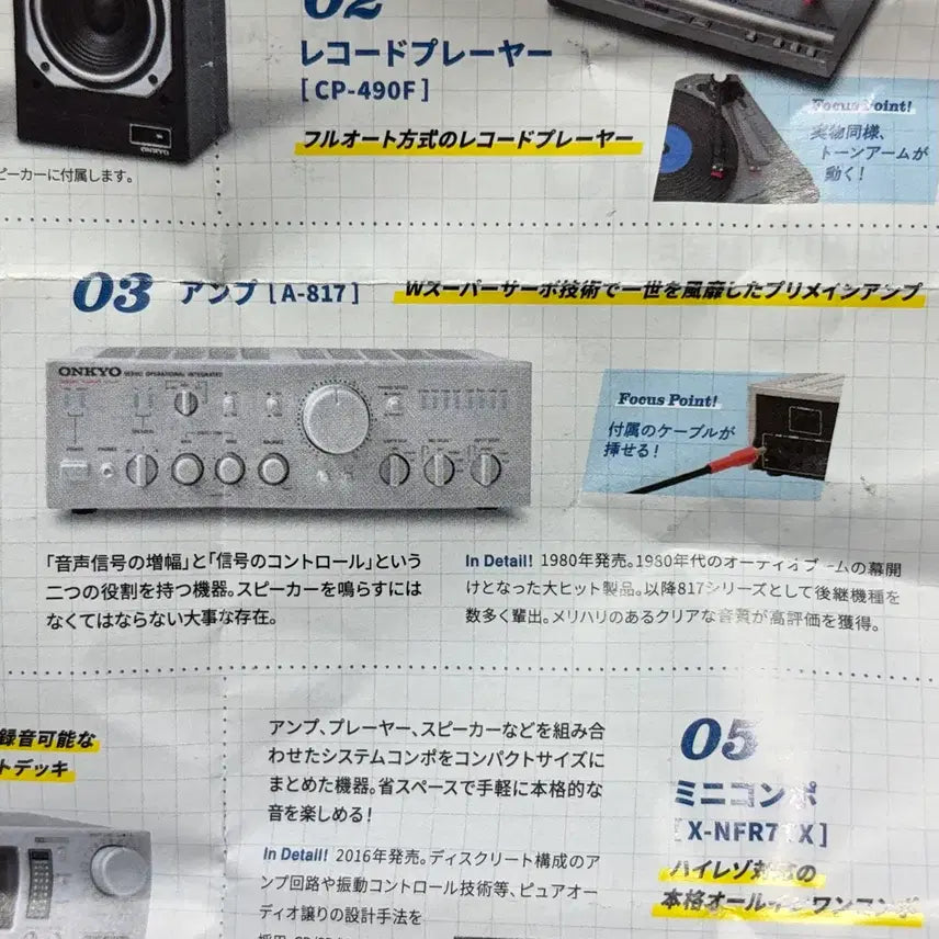 [BUNJANG] ONKYO A-817 Miniature Gacha Amplifier Figure / ONKYO 온쿄 앰프 A-817 미니어쳐 가챠 피규어