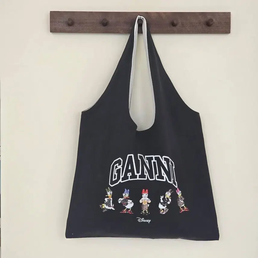[BUNJANG] GANNI Disney Collaboration Tote Bag / 가니 디즈니 콜라보 토트백 블랙/핑크/그린