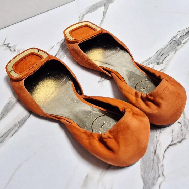 [BUNJANG] Roger Vivier Suede Ballerina Flat Shoes / (정품) 로저비비에 스웨이드 발레리나 플랫슈즈 36