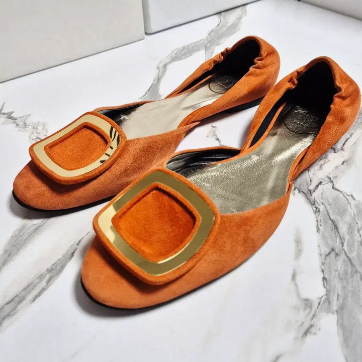 [BUNJANG] Roger Vivier Suede Ballerina Flat Shoes / (정품) 로저비비에 스웨이드 발레리나 플랫슈즈 36