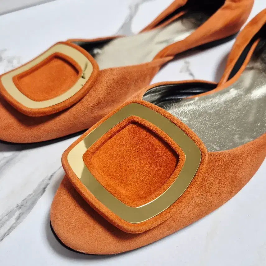 [BUNJANG] Roger Vivier Suede Ballerina Flat Shoes / (정품) 로저비비에 스웨이드 발레리나 플랫슈즈 36