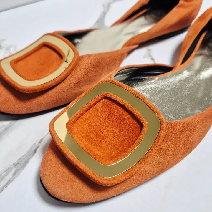 [BUNJANG] Roger Vivier Suede Ballerina Flat Shoes / (정품) 로저비비에 스웨이드 발레리나 플랫슈즈 36