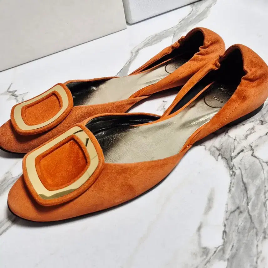 [BUNJANG] Roger Vivier Suede Ballerina Flat Shoes / (정품) 로저비비에 스웨이드 발레리나 플랫슈즈 36