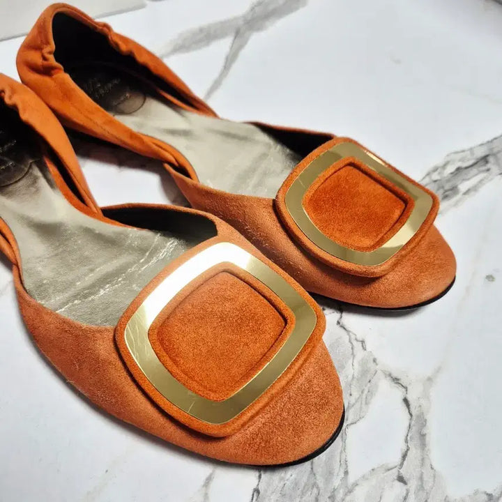 [BUNJANG] Roger Vivier Suede Ballerina Flat Shoes / (정품) 로저비비에 스웨이드 발레리나 플랫슈즈 36