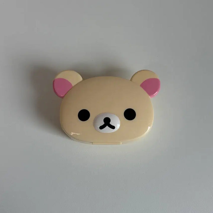 [BUNJANG] Rilakkuma Korilakkuma Face Storage Mini Accessory Case with Mini Tongs / 코리락쿠마 얼굴 보관함 미니 소품 케이스 + 미니 집게