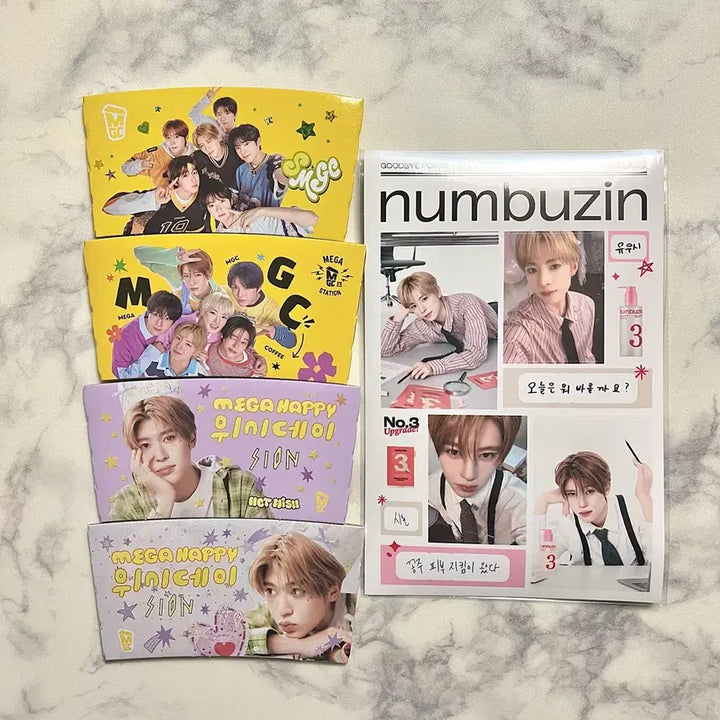 [SOLD OUT] 넘버즈인 NCT위시 포토스티커 3매(+위시메가커피컵홀더)