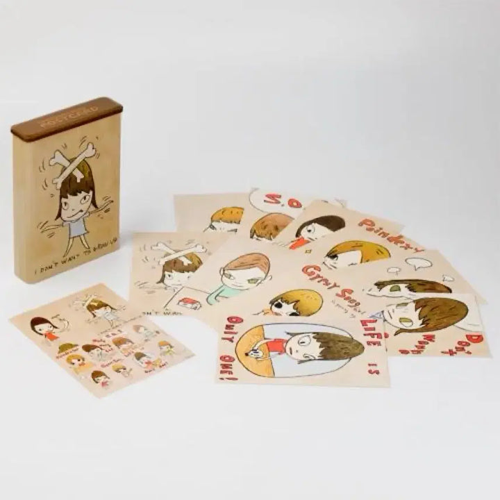 [BUNJANG] Yoshitomo Nara Postcard 10-Piece Tin Case Set / 요시토모나라 엽서 10장 틴케이스 세트