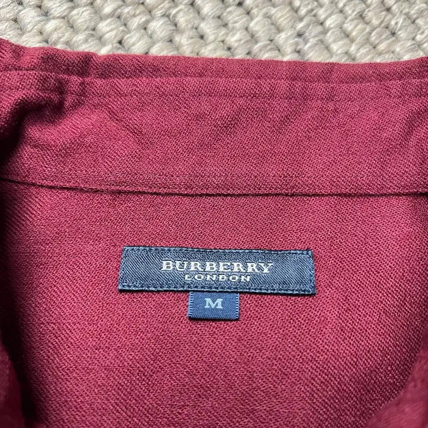 [BUNJANG] Burberry Wool Shirt Burgundy M / 버버리 울 셔츠 버건디 M