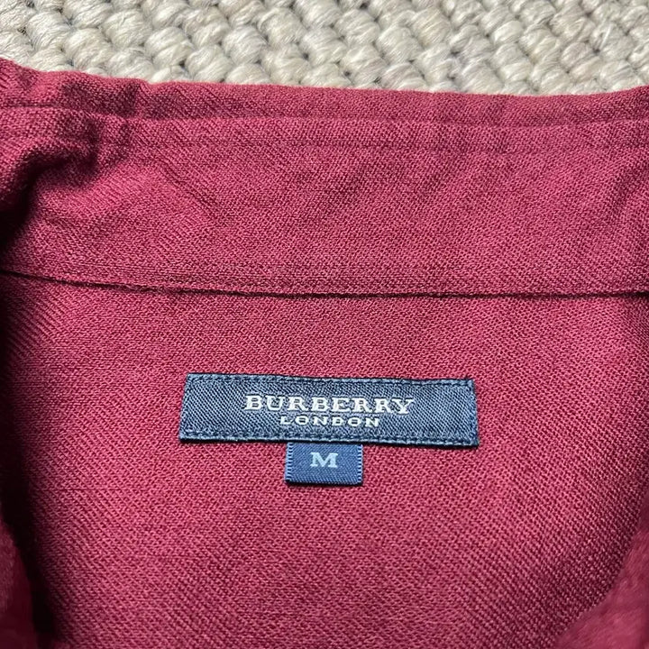 [BUNJANG] Burberry Wool Shirt Burgundy M / 버버리 울 셔츠 버건디 M