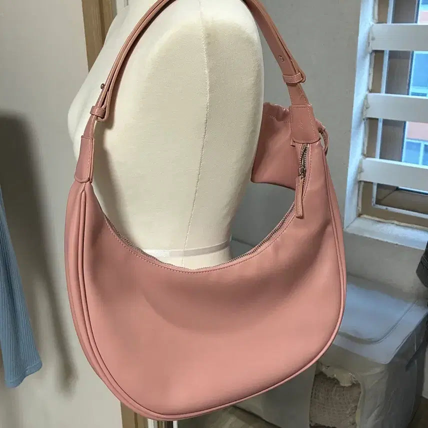 [BUNJANG] Pink Hobo Shoulder Bag / 핑크 호보백 숄더백