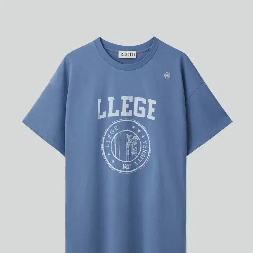 [BUNJANG] RECTO College Lizzie Logo T-Shirt - Blue / [새상품] 렉토 llege 리지 로고 티셔츠 블루