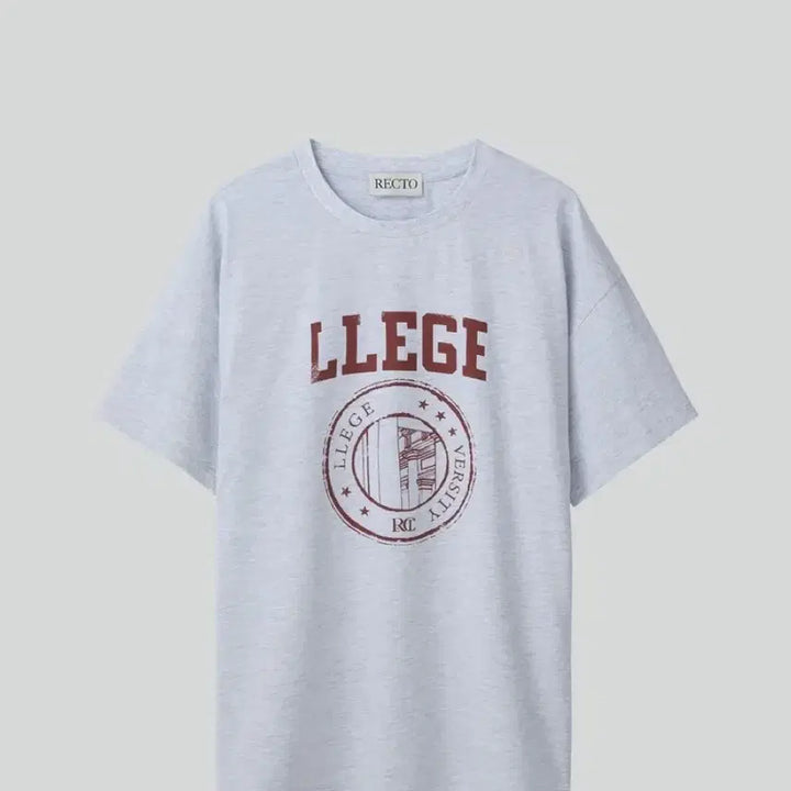 [BUNJANG] RECTO College Lizzie Logo T-Shirt Melange Gray / [새상품] 렉토 llege 리지 로고 티셔츠 멜란지 그레이