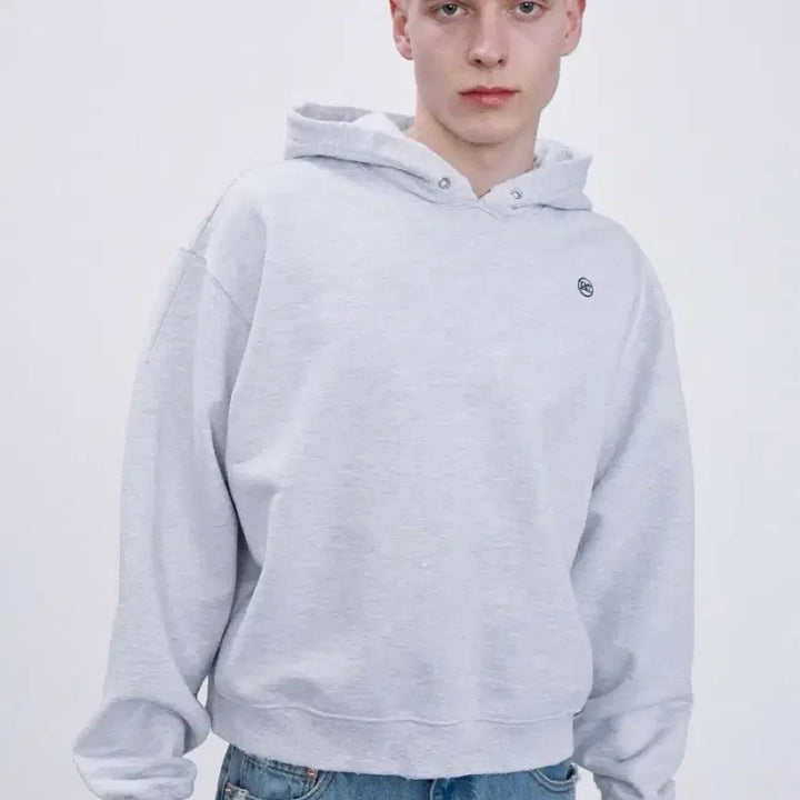 [BUNJANG] Recto RC Logo Distressed Hoodie Melange Grey / [새상품] 렉토 RC 로고 디스트로이드 후드 후디 멜란지 그레이