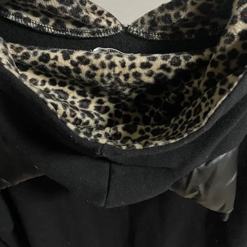 [BUNJANG] COLZA Leopard Print Cat Ear Hoodie / 빈티지 COLZA 콜자 네코미미 레오파드 후드티