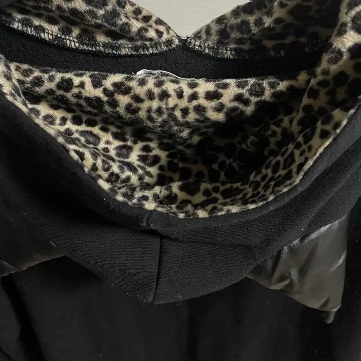 [BUNJANG] COLZA Leopard Print Cat Ear Hoodie / 빈티지 COLZA 콜자 네코미미 레오파드 후드티
