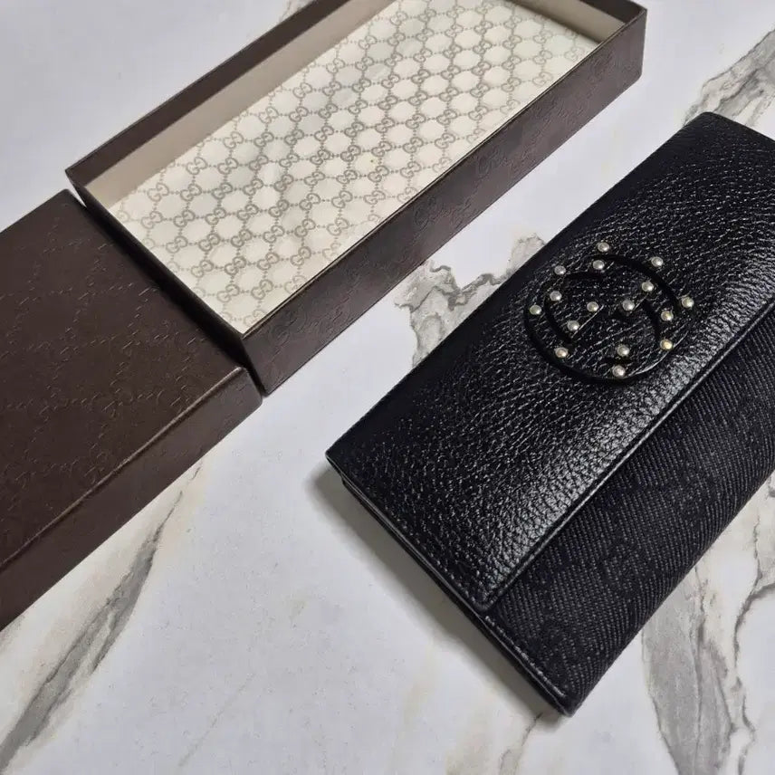 [BUNJANG] Gucci Interlocking Stud Long Wallet / (정품) 구찌 인터로킹 스터드 장지갑