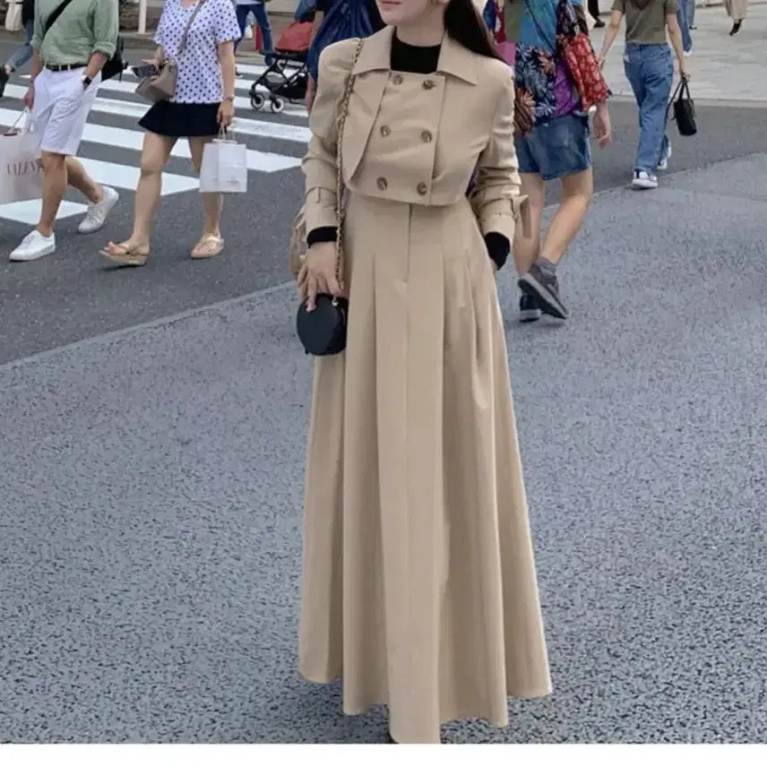 [BUNJANG] Flatfer Paris Pleated Long Skirt / 새상품) 플랫퍼 f/w파리 스커트 (베이지,네이비)