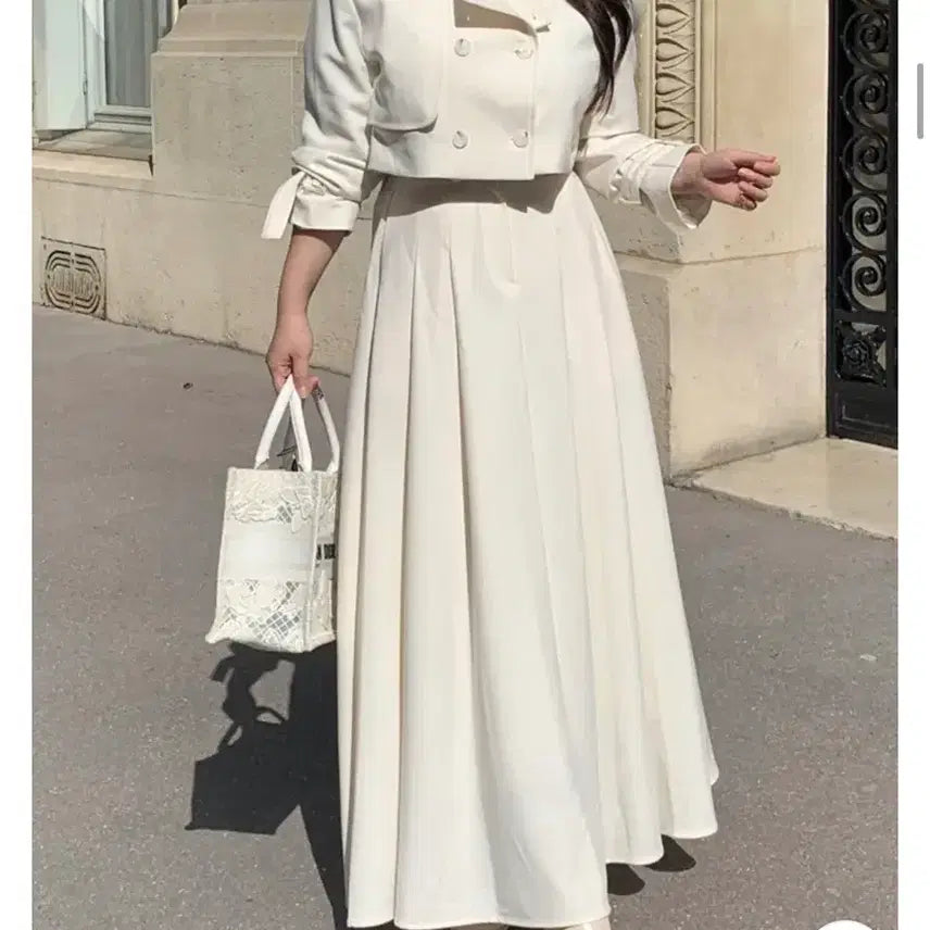 [BUNJANG] Flatfer Paris Pleated Long Skirt / 새상품) 플랫퍼 f/w파리 스커트 (베이지,네이비)