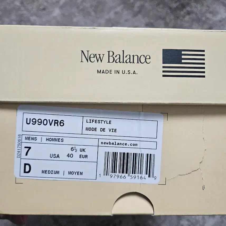[BUNJANG] New Balance 990 V6 Sneakers (250mm) / 뉴발란스 990 v6 250mm