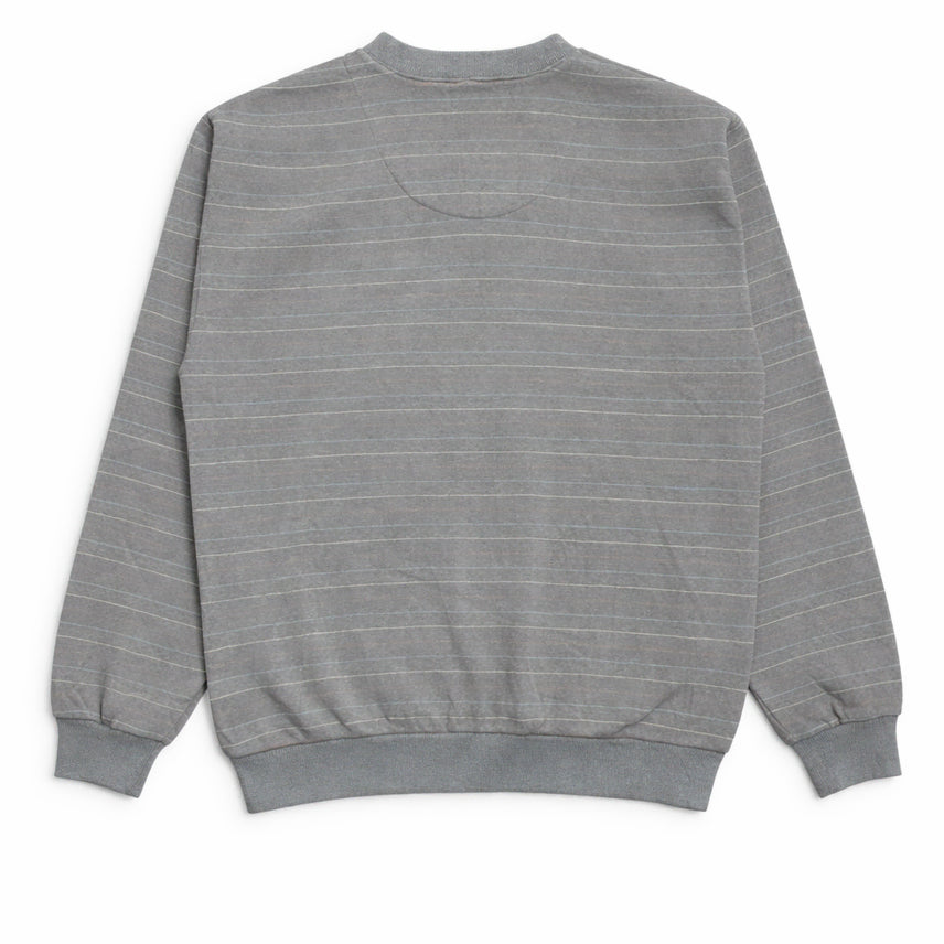 [BUNJANG] Golden Bear Striped Henley Neck Sweatshirt / JPN 90s~00s일본 빈티지 y2k 골든베어 스트라이프 헨리넥 맨투맨