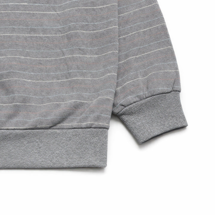 [BUNJANG] Golden Bear Striped Henley Neck Sweatshirt / JPN 90s~00s일본 빈티지 y2k 골든베어 스트라이프 헨리넥 맨투맨