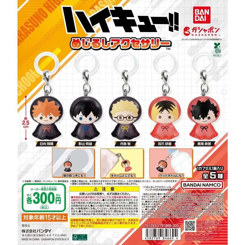 [BUNJANG] Haikyu Tsukishima Kei Key Chain / 하이큐 츠키시마 케이 메지루시 키 체인 캡슐 가챠 키링