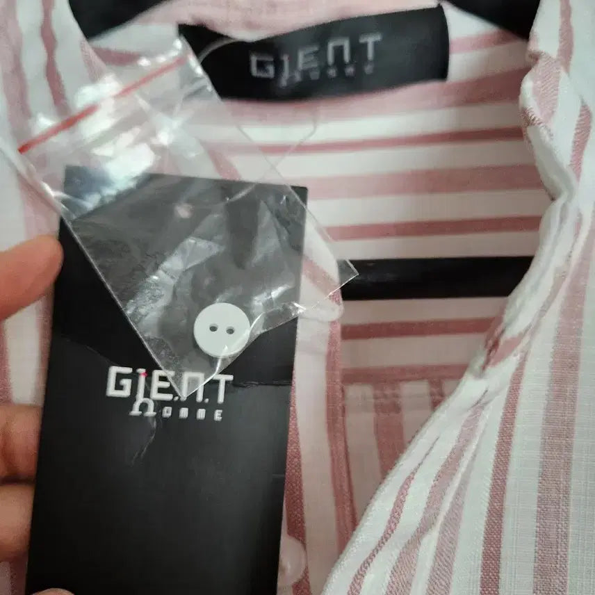 [BUNJANG] GIENT Striped 7/10 Sleeve Henley Shirt / GIENT 헨리넥 스트라이프 7부 셔츠
