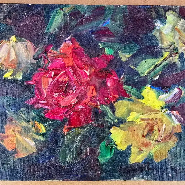 [BUNJANG] Unknown Japanese Artist Rose Painting / 장미.   일본작가미상.