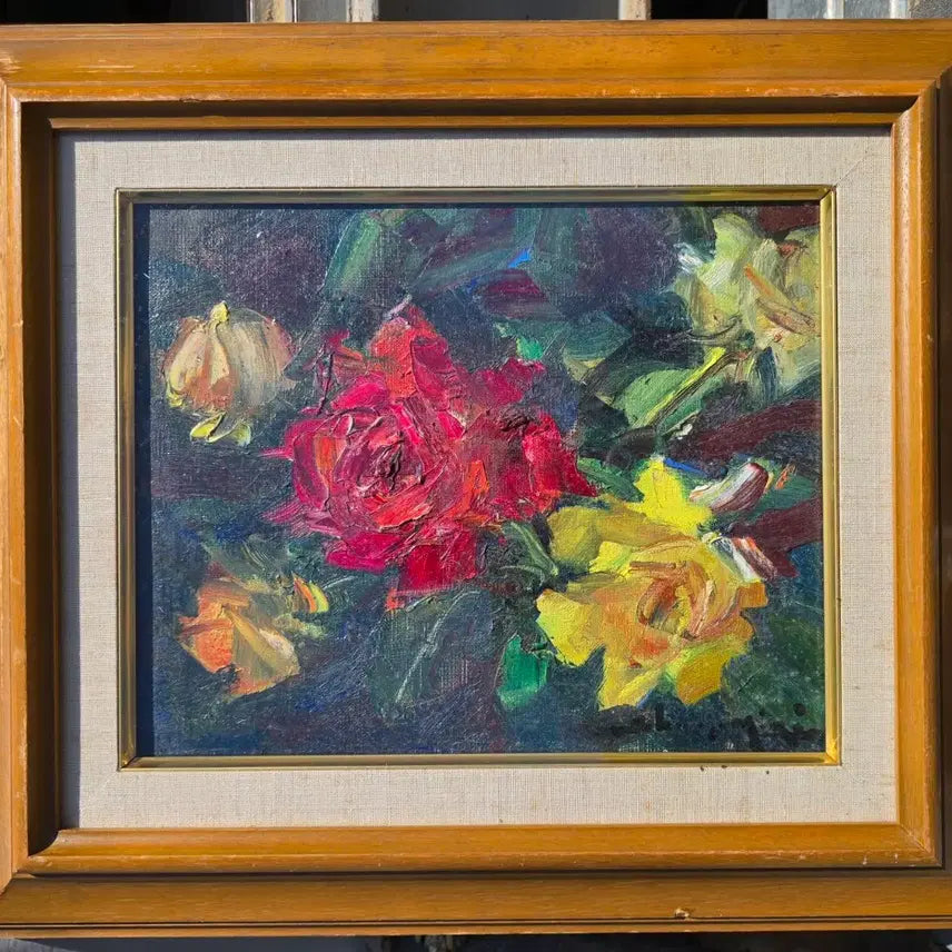 [BUNJANG] Unknown Japanese Artist Rose Painting / 장미.   일본작가미상.