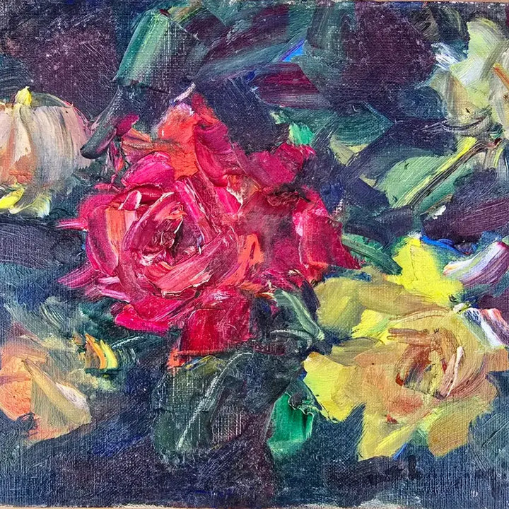 [BUNJANG] Unknown Japanese Artist Rose Painting / 장미.   일본작가미상.