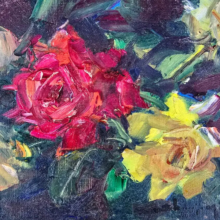 [BUNJANG] Unknown Japanese Artist Rose Painting / 장미.   일본작가미상.