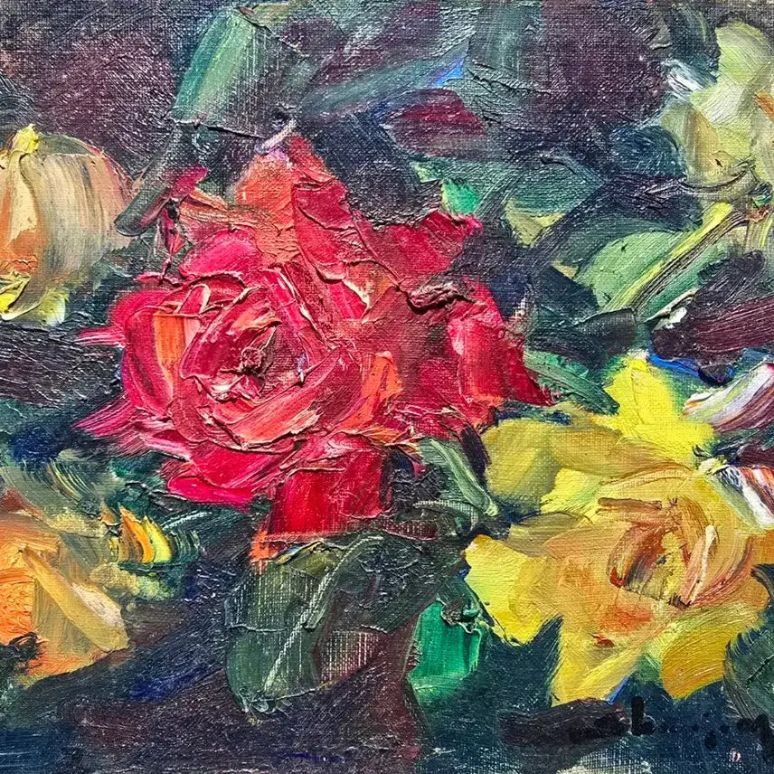 [BUNJANG] Unknown Japanese Artist Rose Painting / 장미.   일본작가미상.