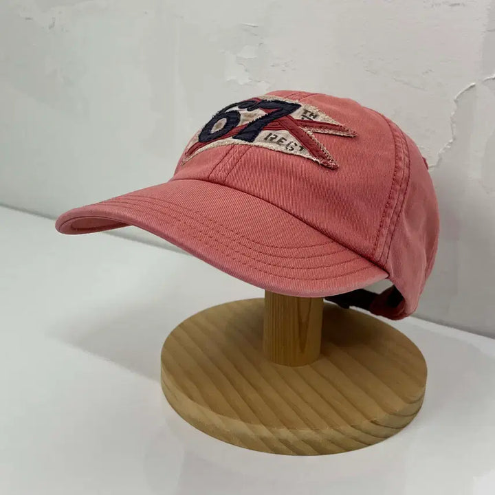 [SOLD OUT] 폴로 랄프로렌 살몬핑크 67 플래그 워시드 볼캡 모자