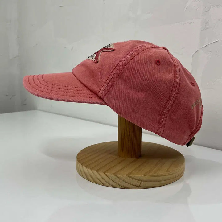 [SOLD OUT] 폴로 랄프로렌 살몬핑크 67 플래그 워시드 볼캡 모자